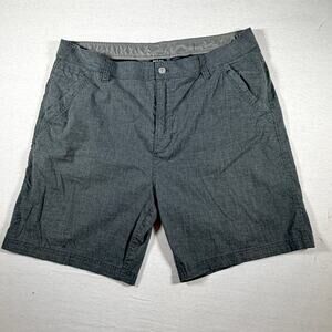 prAna Furrow‎ Shorts Men's 38 Gray Hemp Blend Stretch Hiking Outdoor 8 Inseam